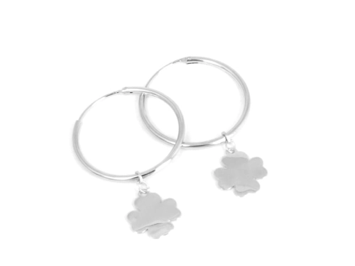 Kolczyki koła koniczynka 2,5 cm