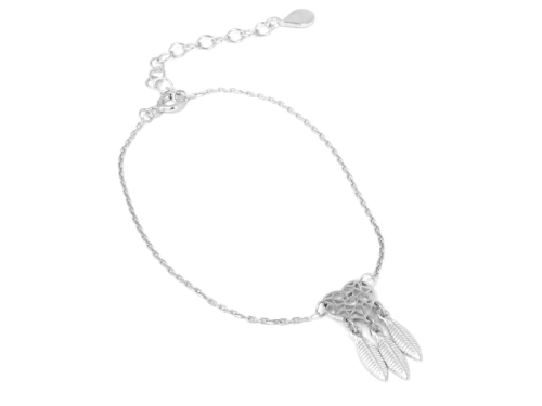 Bransoletka łapacz snów serce srebro rodowane 