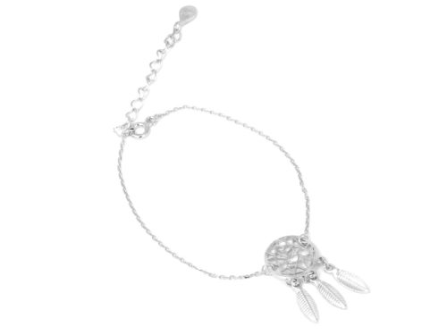 Bransoletka łapacz snów srebro rodowane 