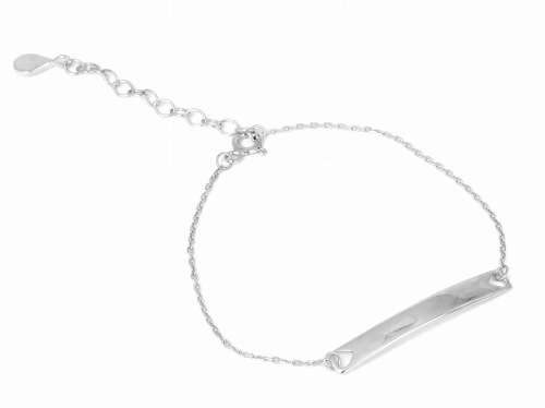 Bransoletka blaszka srebro rodowane 