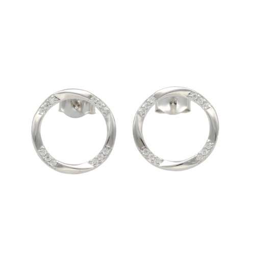 Kolczyki koła z cyrkoniami 