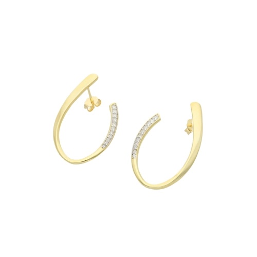 Kolczyki pozłacane z cyrkoniami 