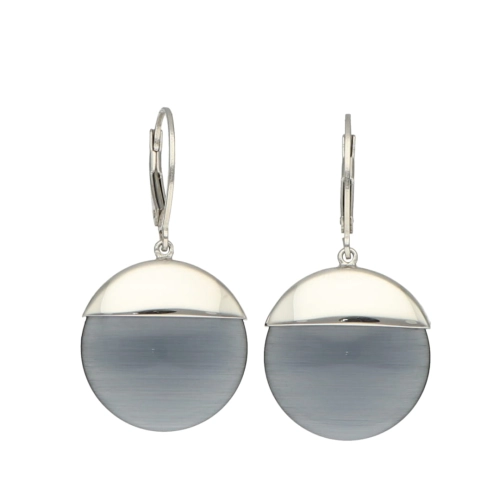 Kolczyki z szarym uleksytem 