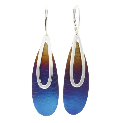 Kolczyki z tytanem ombre