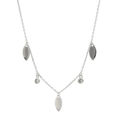 Naszyjnik z cyrkoniami blaszka choker