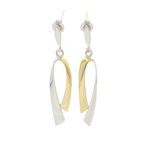 Kolczyki pozłacane gładkie srebro