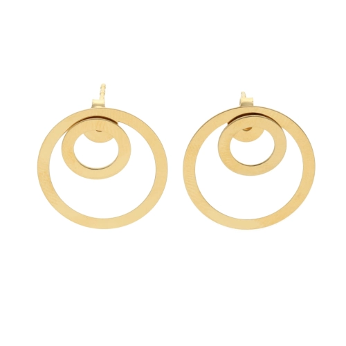 Kolczyki kółka srebro pozłacane