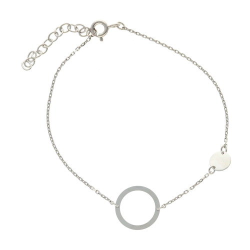 Bransoletka celebrytka kółeczka srebro 