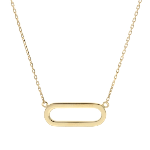 Naszyjnik z owalnym elementem srebro pozłacane