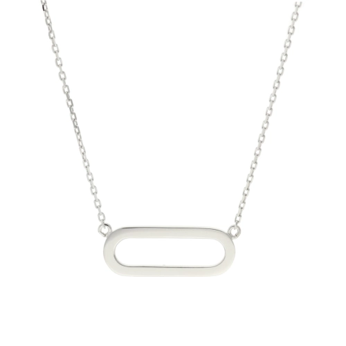 Naszyjnik z owalnym elementem srebro 