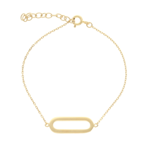 Bransoletka z owalnym elementem srebro pozłacane