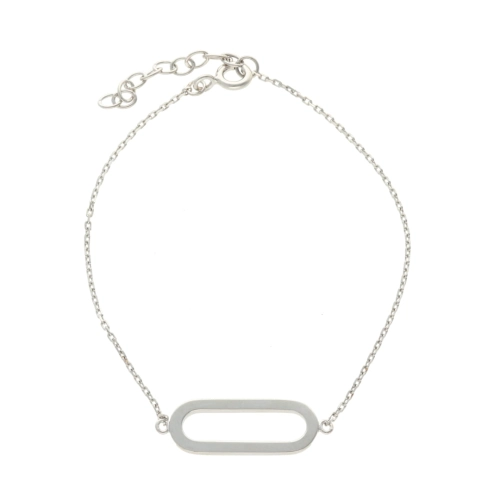 Bransoletka z owalnym elementem srebro