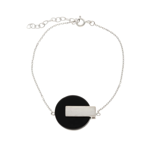 Elegancka bransoletka z onyksem srebro