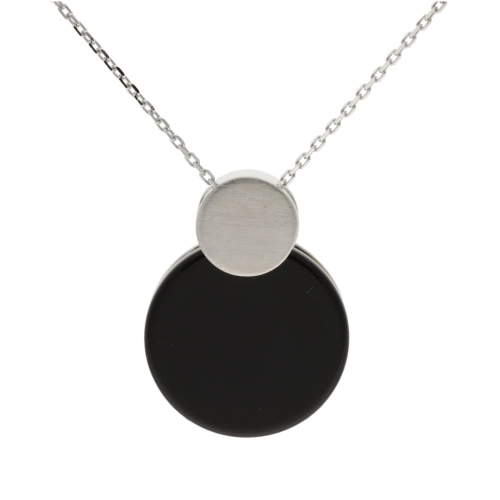 Elegancki naszyjnik z onyksem okrągły 