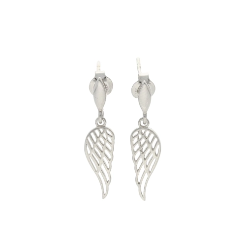 Kolczyki skrzydła srebro rodowane