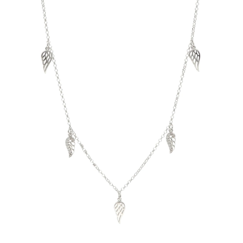 Naszyjnik z cyrkoniami skrzydła 