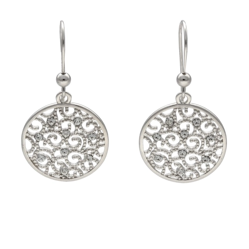 Kolczyki z ażurowym elementem