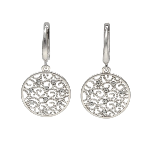 Kolczyki z ażurowym elementem 