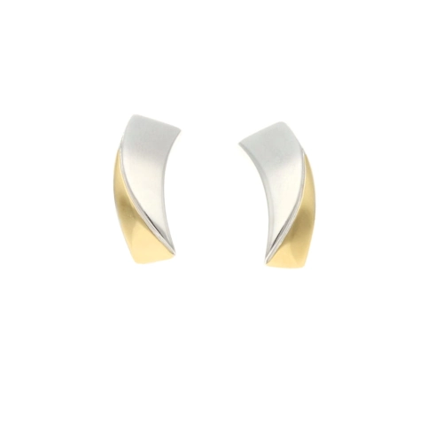 Gładkie kolczyki srebro pozłacane 