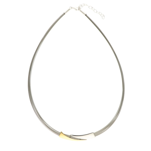 Elegancki naszyjnik z pozłacanym elementem