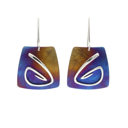 Kolczyki tytan ombre 