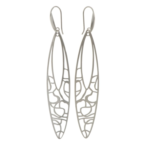 Długie kolczyki ażurowe srebro