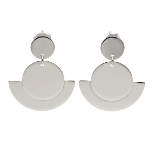 Gładkie srebrne kolczyki koła