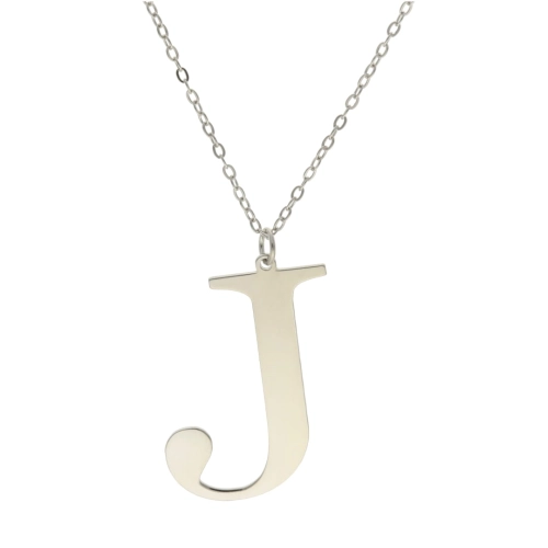 Naszyjnik litera J srebro pozłacane