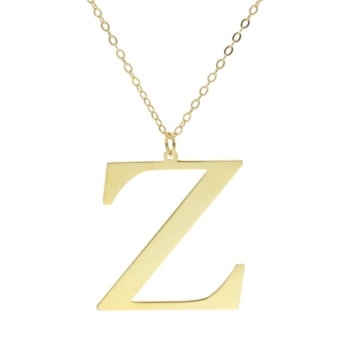 Naszyjnik litera Z srebro pozłacane