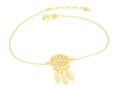 Bransoletka łapacz snów srebro pozłacane