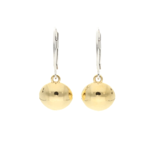 Kolczyki półkule srebro pozłacane 