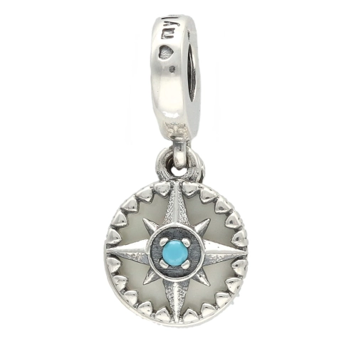 Zawieszka charms do bransoletki róża wiatrów 