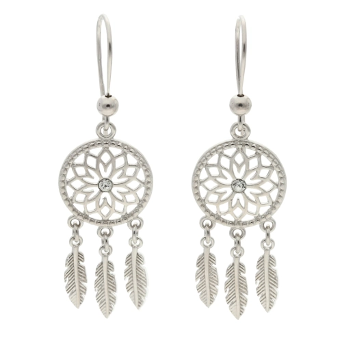 Kolczyki łapacz snów srebro rodowane 