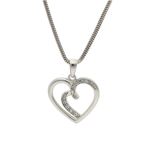 Wisior serce z cyrkoniami