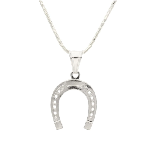 Wisiorek podkowa średnia srebro 