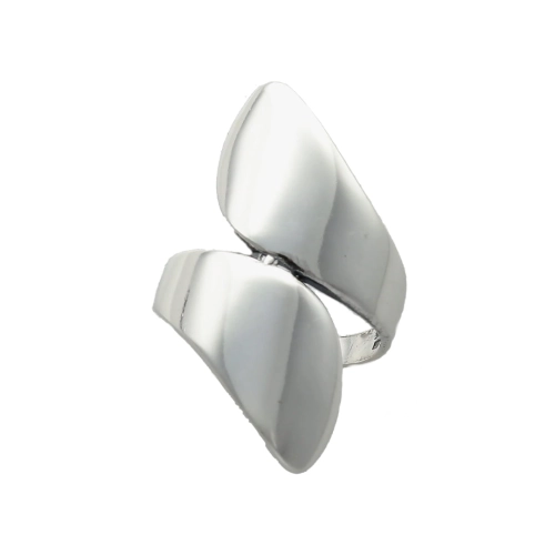 Efektowny pierścionek gładkie srebro 