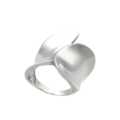 Efektowny pierścionek gładkie srebro 