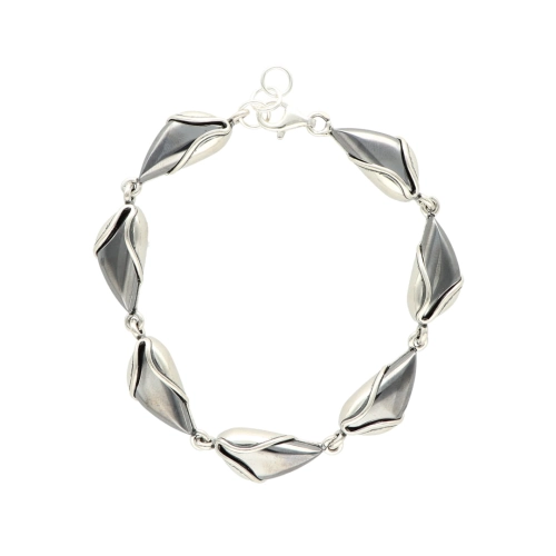 Bransoletka z hematytem srebro 