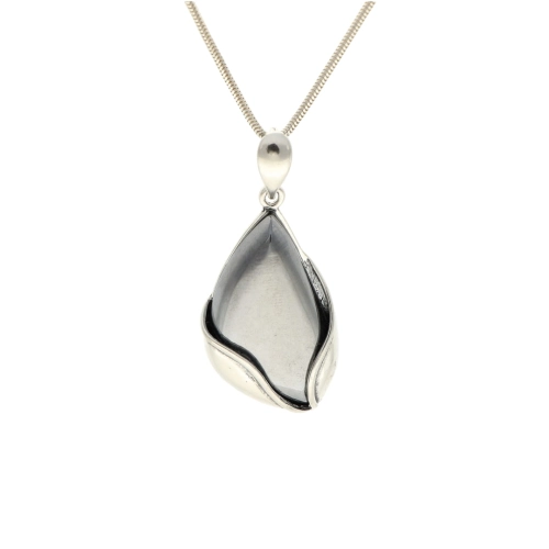 Wisiorek z hematytem srebro