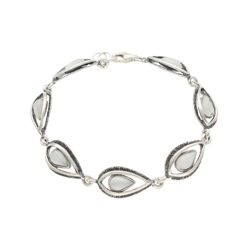 Bransoletka z uleksytem srebro oksydowane