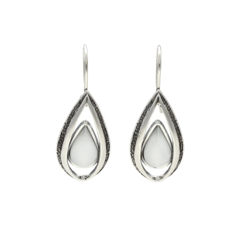 Kolczyki z uleksytem srebro oksydowane