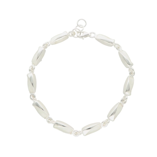 Bransoletka z uleksytem prostokątna srebro