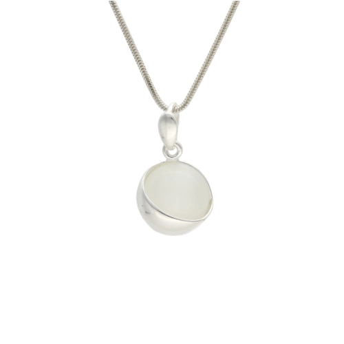 Okrągły wisiorek z uleksytem srebro