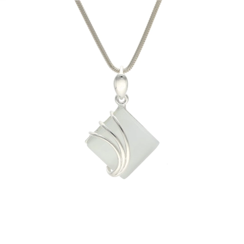 Wisiorek z uleksytem  kwadratowy srebro