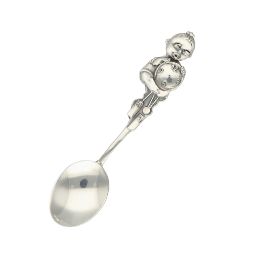 Łyżeczka na prezent dla dziewczynki srebrna chrzest