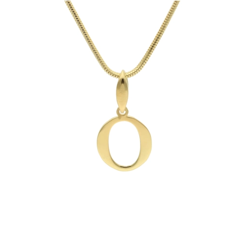 Wisiorek literka O srebro pozłacane