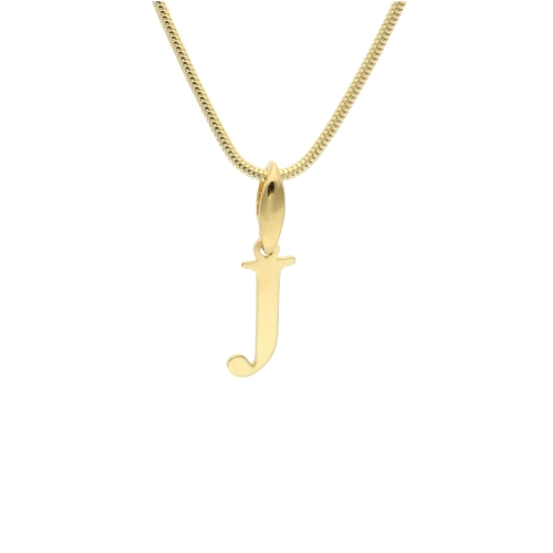 Wisiorek literka J srebro pozłacane