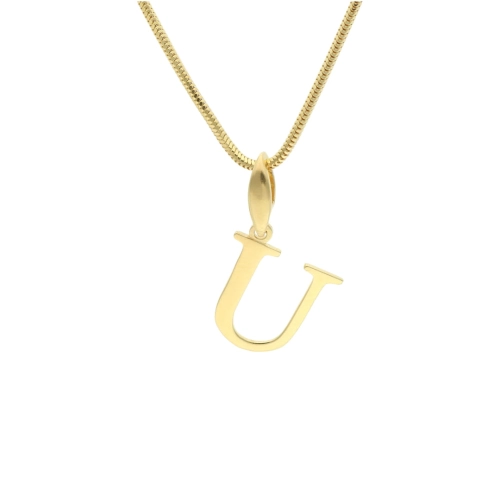 Wisiorek literka U srebro pozłacane