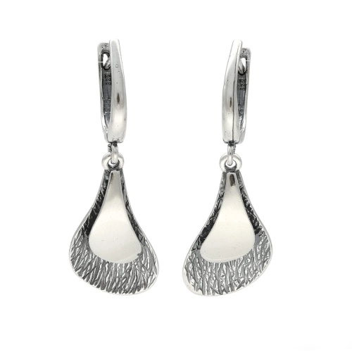 Kolczyki łezka srebro oksydowane