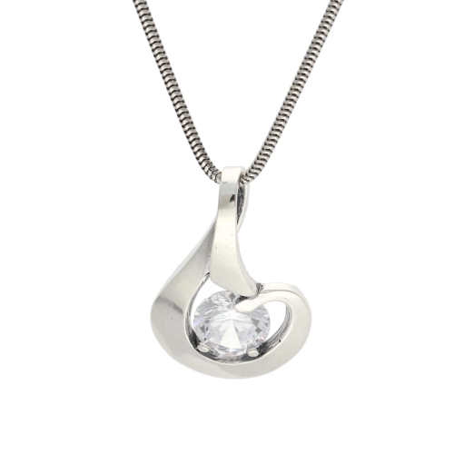 Wisior z cyrkonią srebro oksydowane